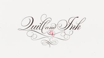 Minimalistic typography ink calligraphy wallpaper