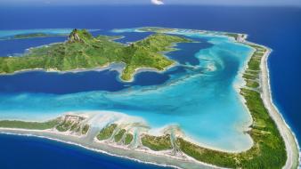 Nature reef tahiti around mount bora wallpaper