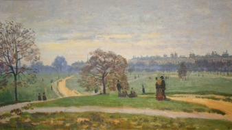 Paintings path london parks claude monet impressionism wallpaper