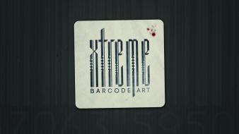 Typography barcode wallpaper