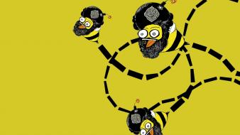 Bombs funny caricature bees terrorism bonzai russian wallpaper