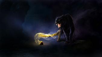 Fantasy art panthers artwork fangs vessel guenhwyvar wallpaper