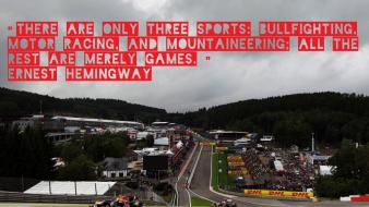 Quotes motorsports ernest hemingway wallpaper
