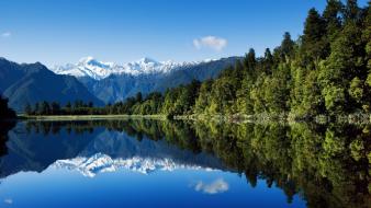 Water mountains nature forest new zealand wallpaper
