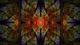 Abstract multicolor fractals psychedelic artwork symmetry wallpaper