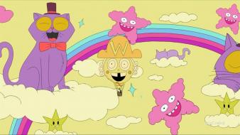 Clouds stars cats rainbows superjail balloons