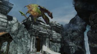 Dragons screenshots the elder scrolls v: skyrim wallpaper