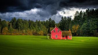 Forests houses canada dark sky farm wallpaper