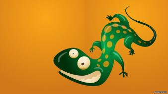 Funny lizards vector art wallpaper