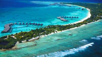 Landscapes nature maldives islands spa resort wallpaper