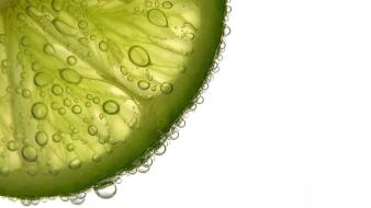 Limes bubbles wallpaper