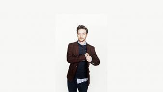 Men actors james mcavoy white background wallpaper