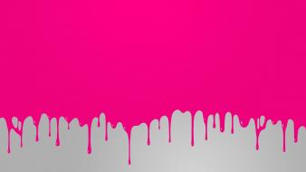 Minimalistic pink paint artwork dripping wallpaper