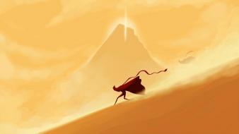 Sand desert journey artwork running (video game) wallpaper