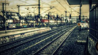 Station trains europe lonely railroad tracks abandoned railroads wallpaper