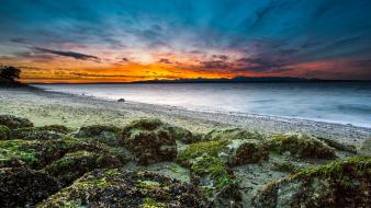 Sunset seattle washington state beach wallpaper