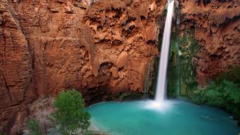 Water grand canyon waterfalls national park rock formations wallpaper