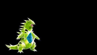 Fractalius pokemon tyranitar black background wallpaper