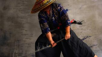 Katana samurai artwork hats wallpaper