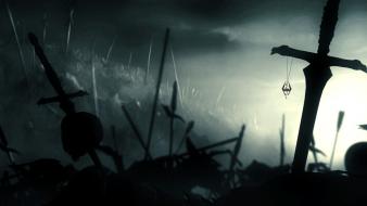 Night swords the elder scrolls v: skyrim wallpaper