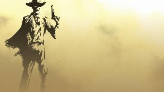 Pistols minimalistic guns artwork wild west wallpaper