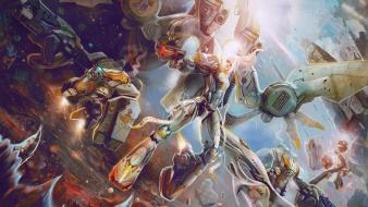 Robots mecha robot girl artwork wallpaper