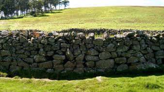 Ruins fields rocks scotland bricks hdr photography wallpaper