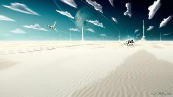 Sand desert science fiction artwork fictional landscapes wallpaper