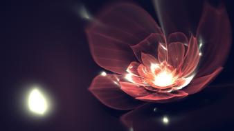Abstract dark flowers particles wallpaper