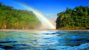Landscapes nature brazil rainbows wallpaper