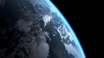 Outer space world earth from above wallpaper