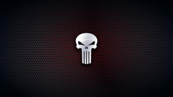 Punisher marvel comics logos symbols gradient background wallpaper