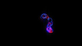 Spiral geometry light painting led wallpaper