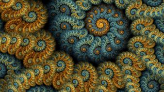 Abstract fractals artwork spirals wallpaper