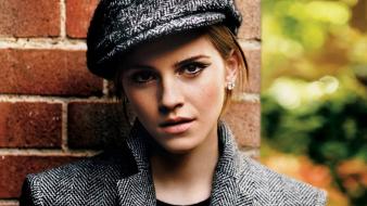 Emma watson actress hats faces wallpaper