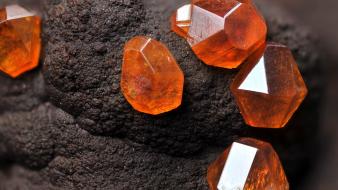 Macro gems minerals amber wallpaper
