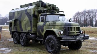 Military trucks weaponry wallpaper