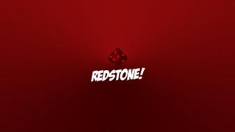 Minimalistic red stones creeper minecraft notch diamond redstone wallpaper