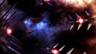 Outer space spaceships babylon 5 digital art wallpaper