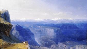 Paintings mountains landscapes artwork ivan aivazovsky russian wallpaper