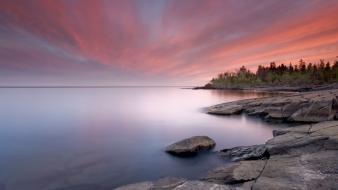 Sunset point minnesota lake superior wallpaper