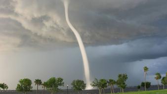 Tornado clouds landscapes nature sprouts wallpaper