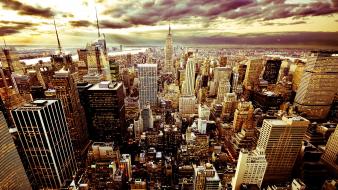 Architecture usa new york city town skyscrapers cities wallpaper