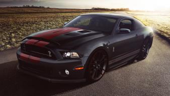 Cars muscle roads black ford mustang shelby gt500 wallpaper