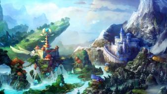 Castles fantasy art artwork wallpaper