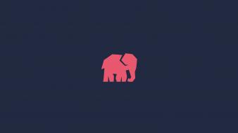 Minimalistic elephants wallpaper