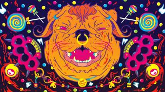 Multicolor psychedelic digital art wallpaper