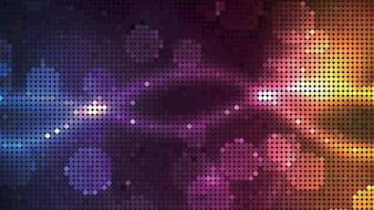 Multicolor vector glowing dots halftone graphics