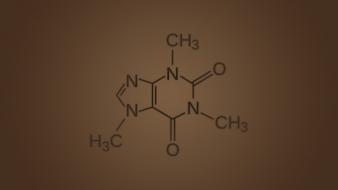 Science minimalistic caffeine molecule chemistry noise wallpaper