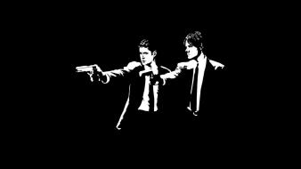 Supernatural pulp fiction winchester brothers wallpaper